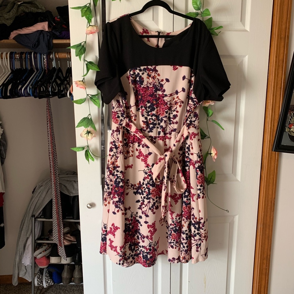 Lane Bryant Floral Tie Dress